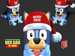 perro azul Modelo de impresión 3D