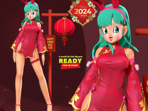 Bulma - Lunar New Year 3D Принт Модель