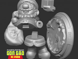 Santa Mario - Merry Christmas Modelo de Impressão 3D