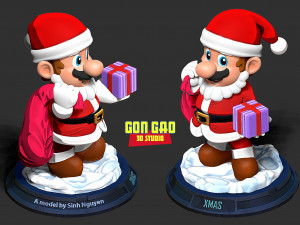 Santa Mario - Merry Christmas Modelo de Impressão 3D