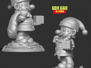 Santa Mario - Merry Christmas Modelo de Impressão 3D