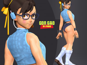 Chun-Li looked back 3D Принт Модель