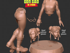 Chun-Li looked back Model Cetak 3D