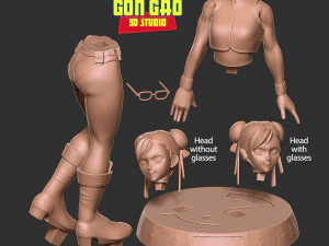 Chun-Li looked back 3D Print Model