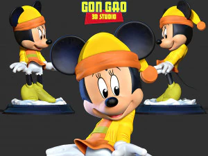 Minnie Mouse - Merry Christmas 3D Print Model