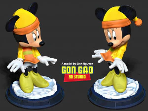 Minnie Mouse - Merry Christmas 3D Print Model