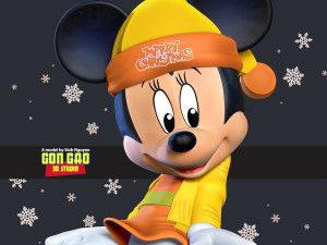 Minnie Mouse - Merry Christmas Model Cetak 3D