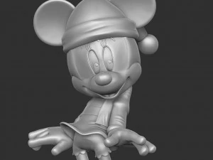 Minnie Mouse - Merry Christmas 3D Print Model