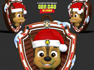 Chase - Christmas Medal 3D Druckmodell