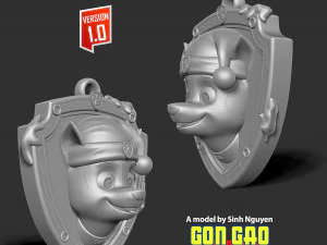 Chase - Christmas Medal 3D Print Model