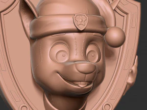 Chase - Christmas Medal 3D Print Model