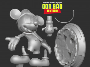 Mickey Mouse in winter 3D Принт Модель