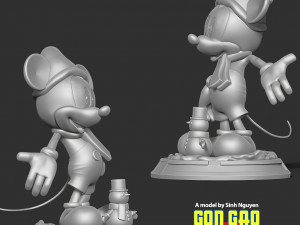 Mickey Mouse in winter 3D Принт Модель