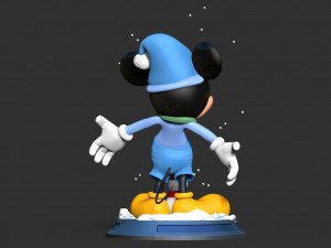 Mickey Mouse in winter 3D Принт Модель