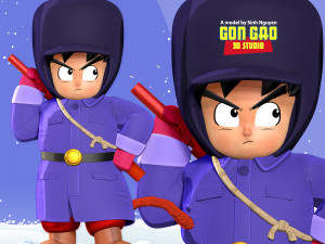 Kid Goku in Winter Outfit 3D-printmodel