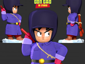 Kid Goku in Winter Outfit 3D-printmodel