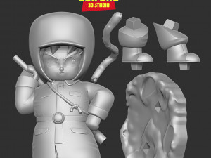 Kid Goku in Winter Outfit 3D-printmodel