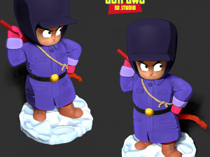 Kid Goku in Winter Outfit 3D-printmodel