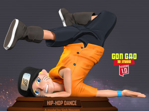Kid Naruto dances hip-hop 3D-printmodel