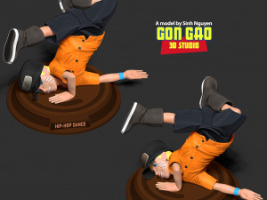 Kid Naruto dances hip-hop 3D-printmodel