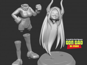 Mirko - My Hero Academia Fanart 3D-Druckmodell