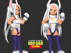 Mirko - My Hero Academia Fanart 3D-Druckmodell
