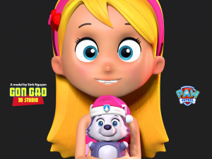 Katie - Paw Patrol Fanart 3D Принт Модель