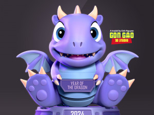 2024 - Year of the dragon 3D-printmodel