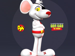 Danger Mouse Fanart 3Dプリントモデル