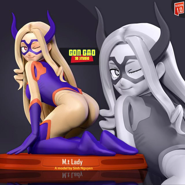 Mount Lady - My hero academia 3D Print Model .c4d .max .obj .3ds .fbx .stl .blend 