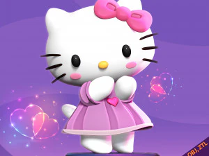 Hello Kitty &eacute; uma bailarina Modelo de Impressão 3D