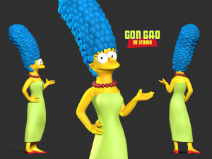 Marge Simpson 3D Print Model