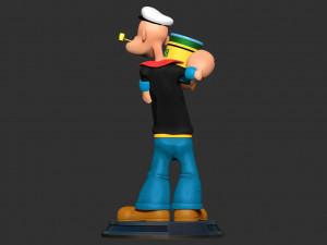 Popeye likes Spinach 3Dプリントモデル