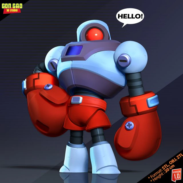 Melee Robot - Brawl Stars 3D Print Model .c4d .max .obj .3ds .fbx .stl .blend