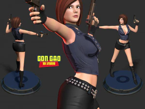 Female assassin Remake 3D Print Model