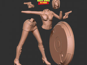 Female assassin Remake 3D प्रिंट मॉडल