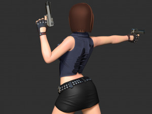 Female assassin Remake 3D प्रिंट मॉडल