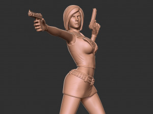 Female assassin Remake 3D प्रिंट मॉडल