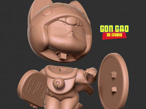 Lucky Cat Neko Bea 3D Print Model