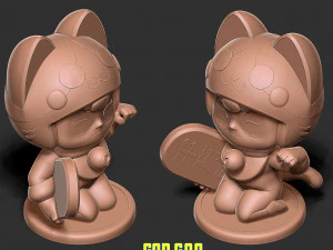 Lucky Cat Neko Bea 3D Print Model