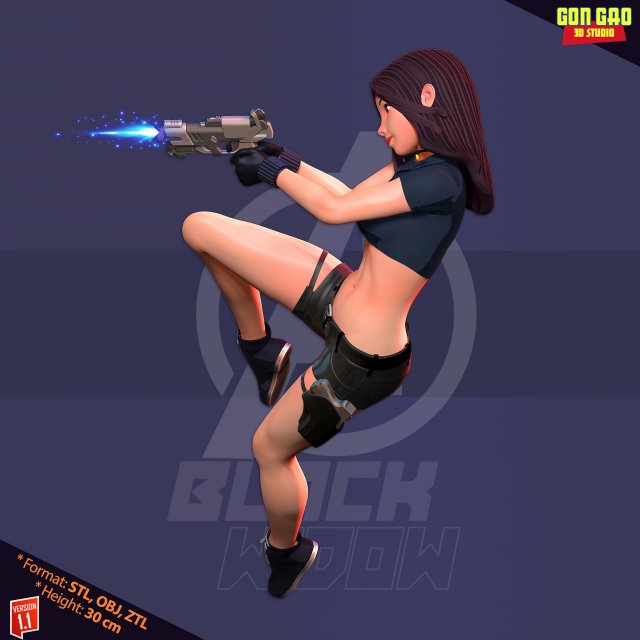 Black Widow Stylized - Remake 3D Принт Модель .c4d .max .obj .3ds .fbx .stl .blend 