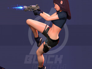Black Widow Stylized - Remake 3D Принт Модель