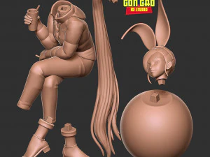 Winter Girl 3D Print Model