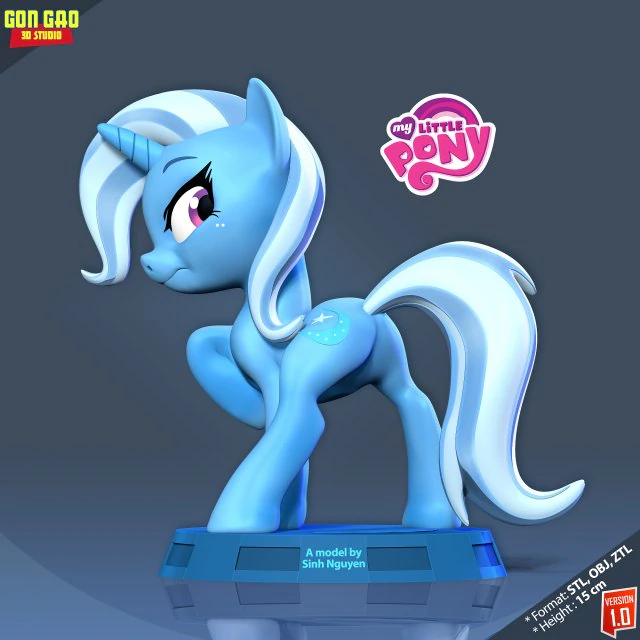 Trixie - Little Pony 3D Print Model .c4d .max .obj .3ds .fbx .stl .blend