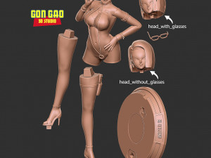 Android 18 - Poker girl 3D Print Model