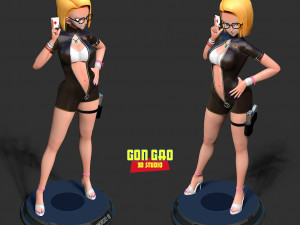Android 18 - Poker girl 3D Print Model