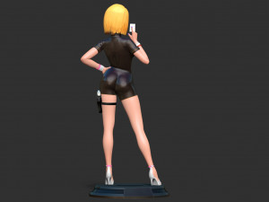 Android 18 - Poker girl 3D Print Model