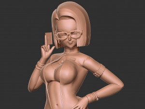 Android 18 - Poker girl 3D Print Model