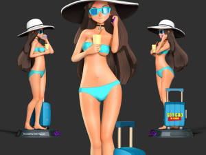Beauty bikini 3Dプリントモデル