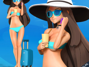 Beauty bikini 3Dプリントモデル